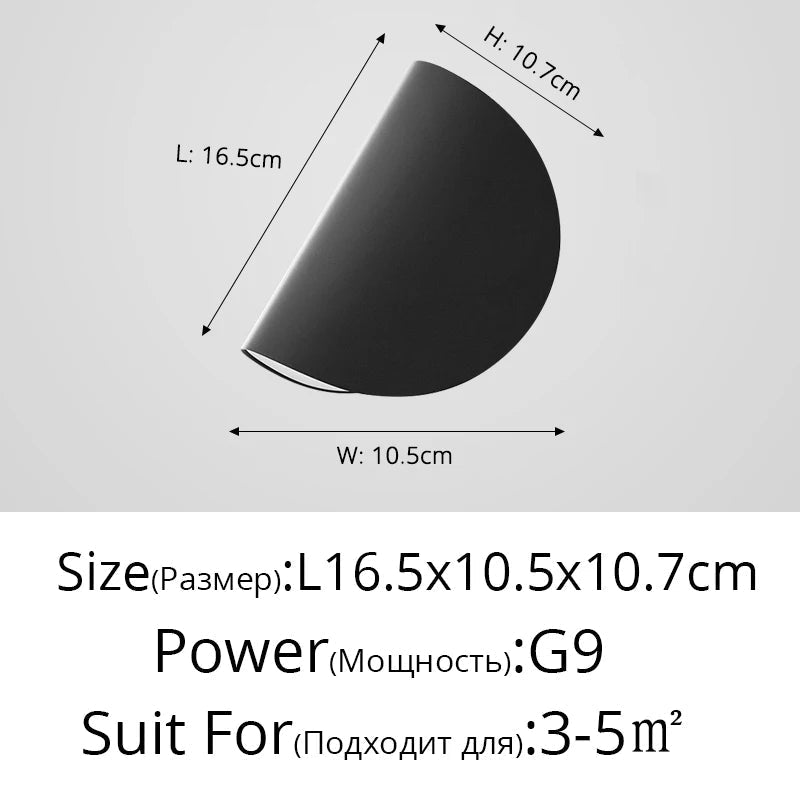 Applique murale ronde métal avec éclairage LED rotatif pour salon - Lumeria