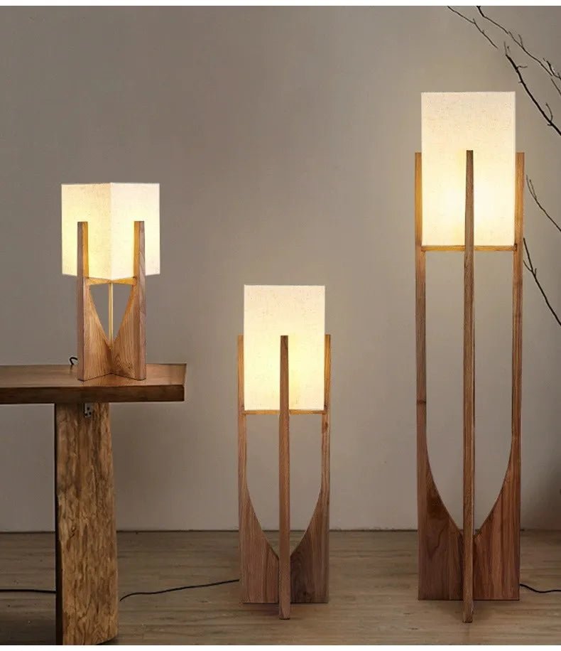 Lampadaire en Bois de Style Nordique - Lumeria