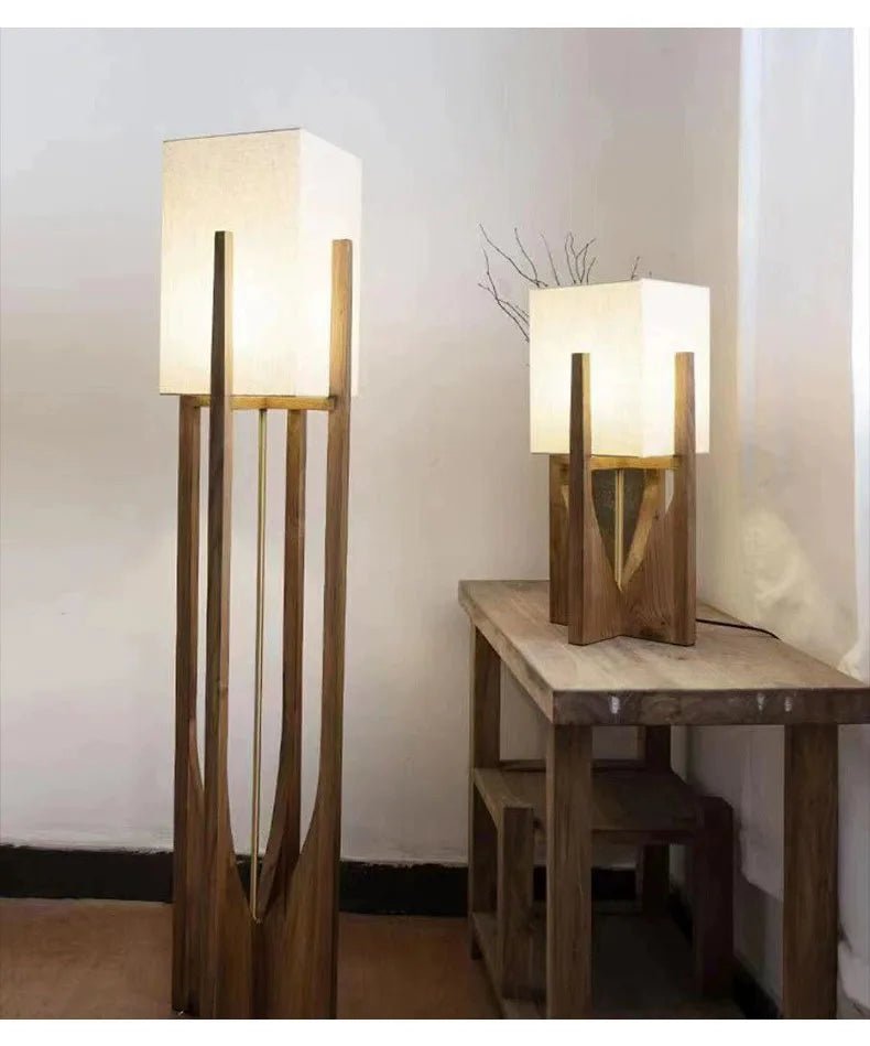 Lampadaire en Bois de Style Nordique - Lumeria