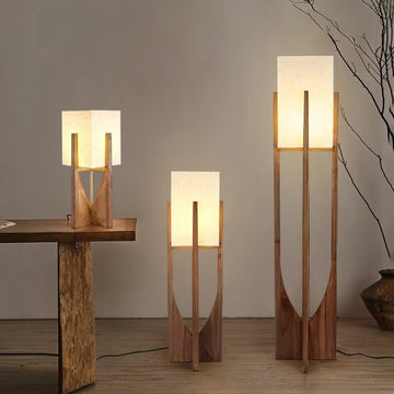 Lampadaire en Bois de Style Nordique - Lumeria