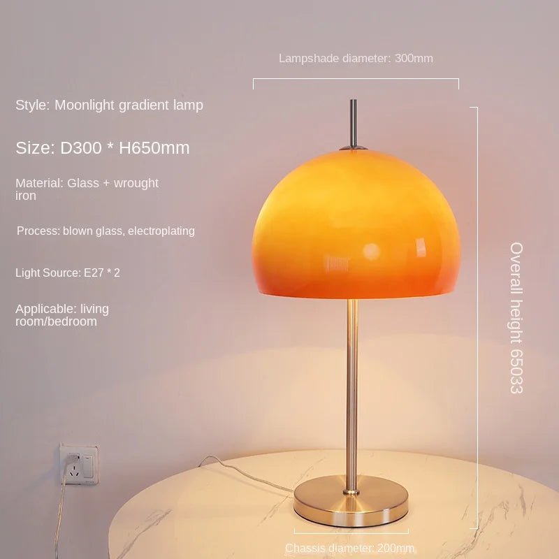 Lampadaire en verre et métal rétro Noudo - Lumeria