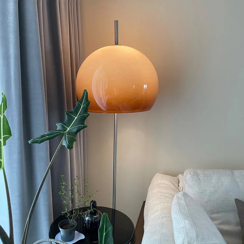 Lampadaire en verre et métal rétro Noudo - Lumeria