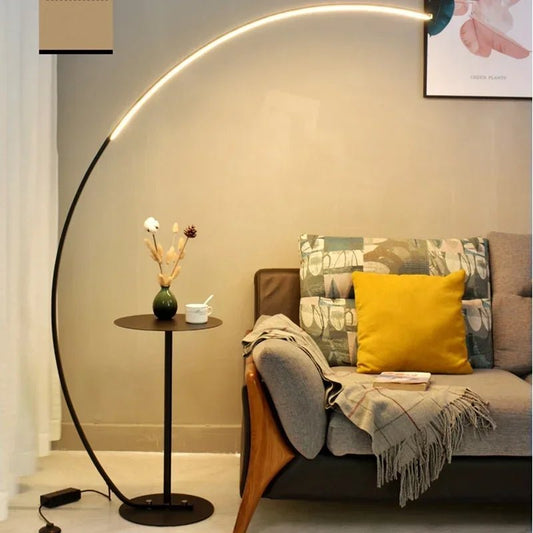 Lampadaire LED arc en métal minimaliste et moderne - Lumeria