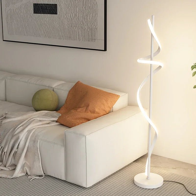 Lampadaire LED spirale nordique - Lumeria