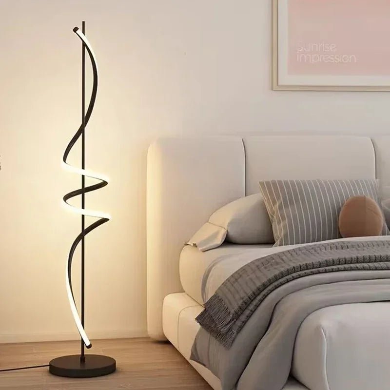 Lampadaire LED spirale nordique - Lumeria