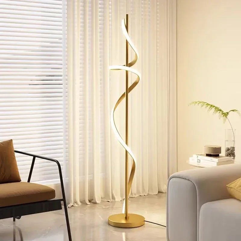 Lampadaire LED spirale nordique - Lumeria