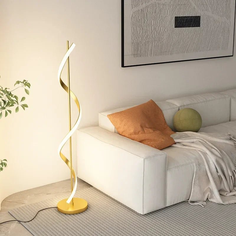 Lampadaire LED spirale nordique - Lumeria