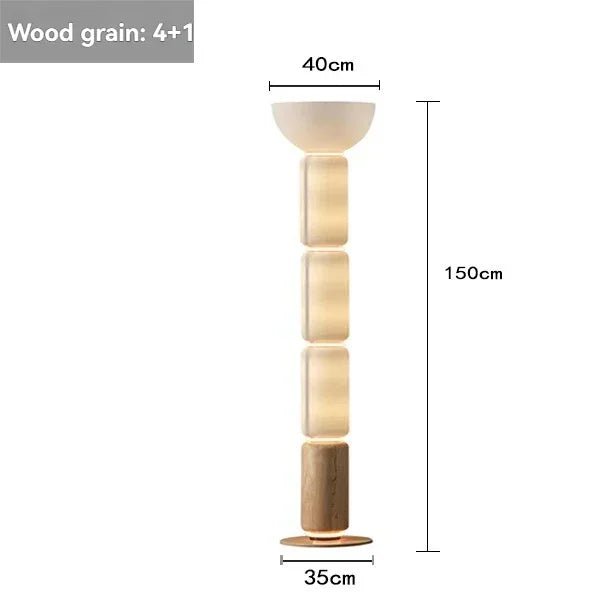 Lampadaire sur pied scandinave en fer avec abat - jour verre dépoli - Lumeria