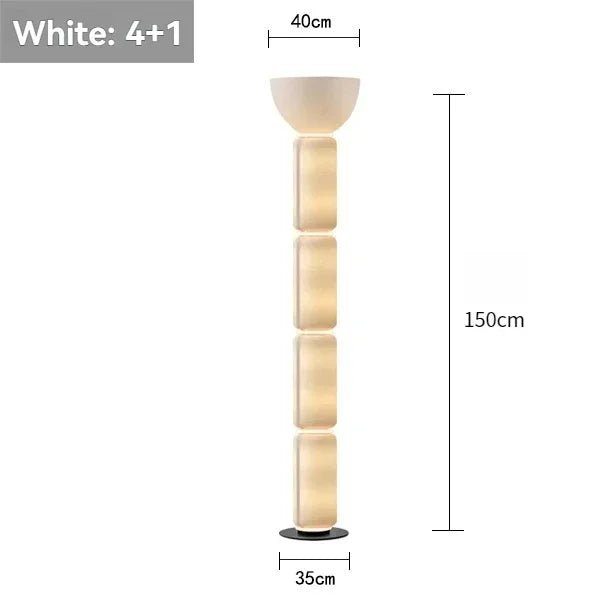 Lampadaire sur pied scandinave en fer avec abat - jour verre dépoli - Lumeria