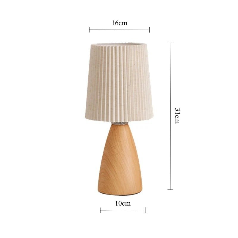 Lampe à poser en céramique blanche avec abat - jour plissé rechargeable - Lumeria