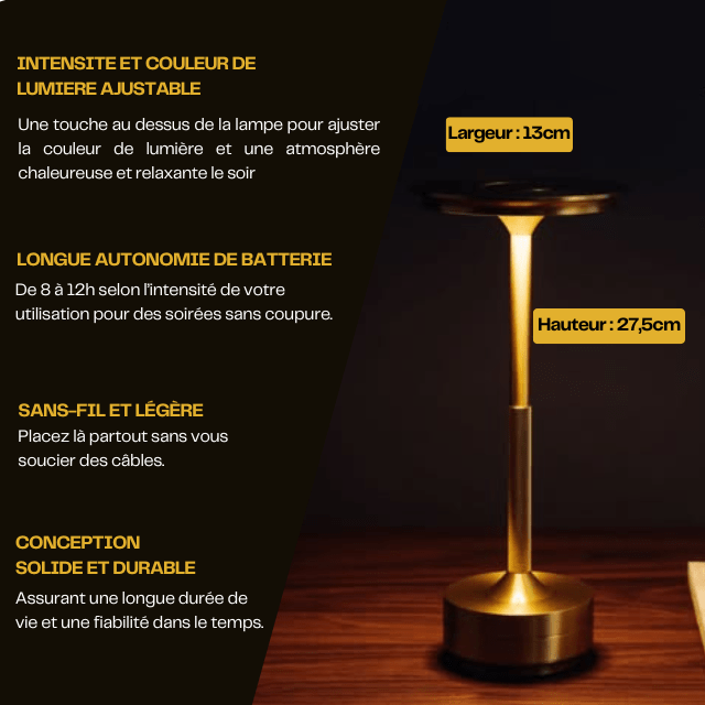 Lampe à poser sans - fil tactile Lumia - Lumeria