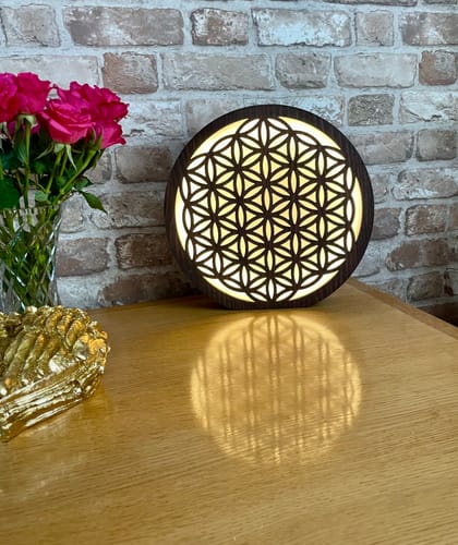 Lampe de Table au Motif Fleur de Vie - Lumeria