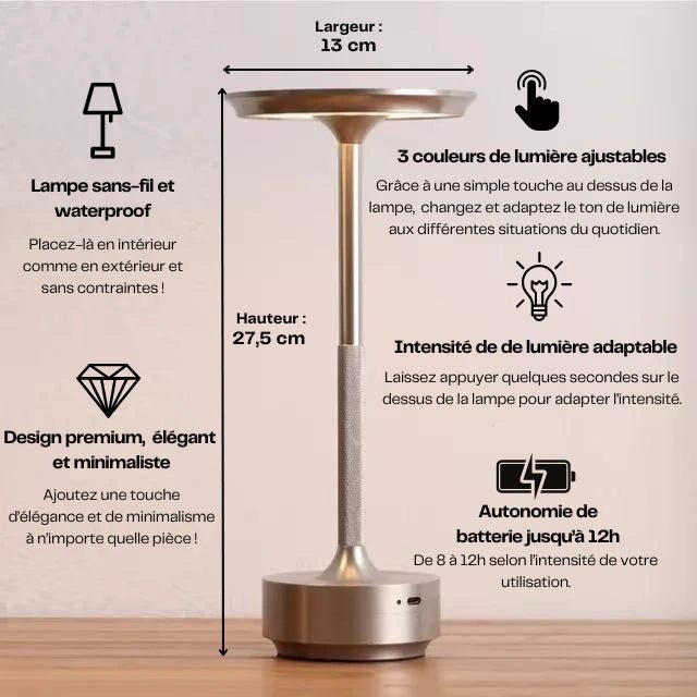 Lampe de table élégante sans fil Lumia™ - Lumeria