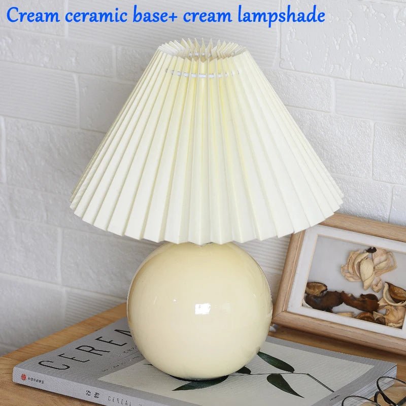 Lampe de table en céramique et tissu Tilène - Lumeria