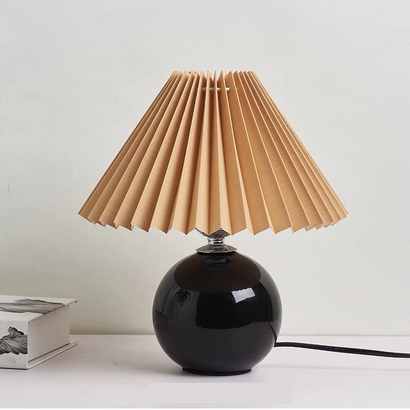 Lampe de table en céramique et tissu Tilène - Lumeria