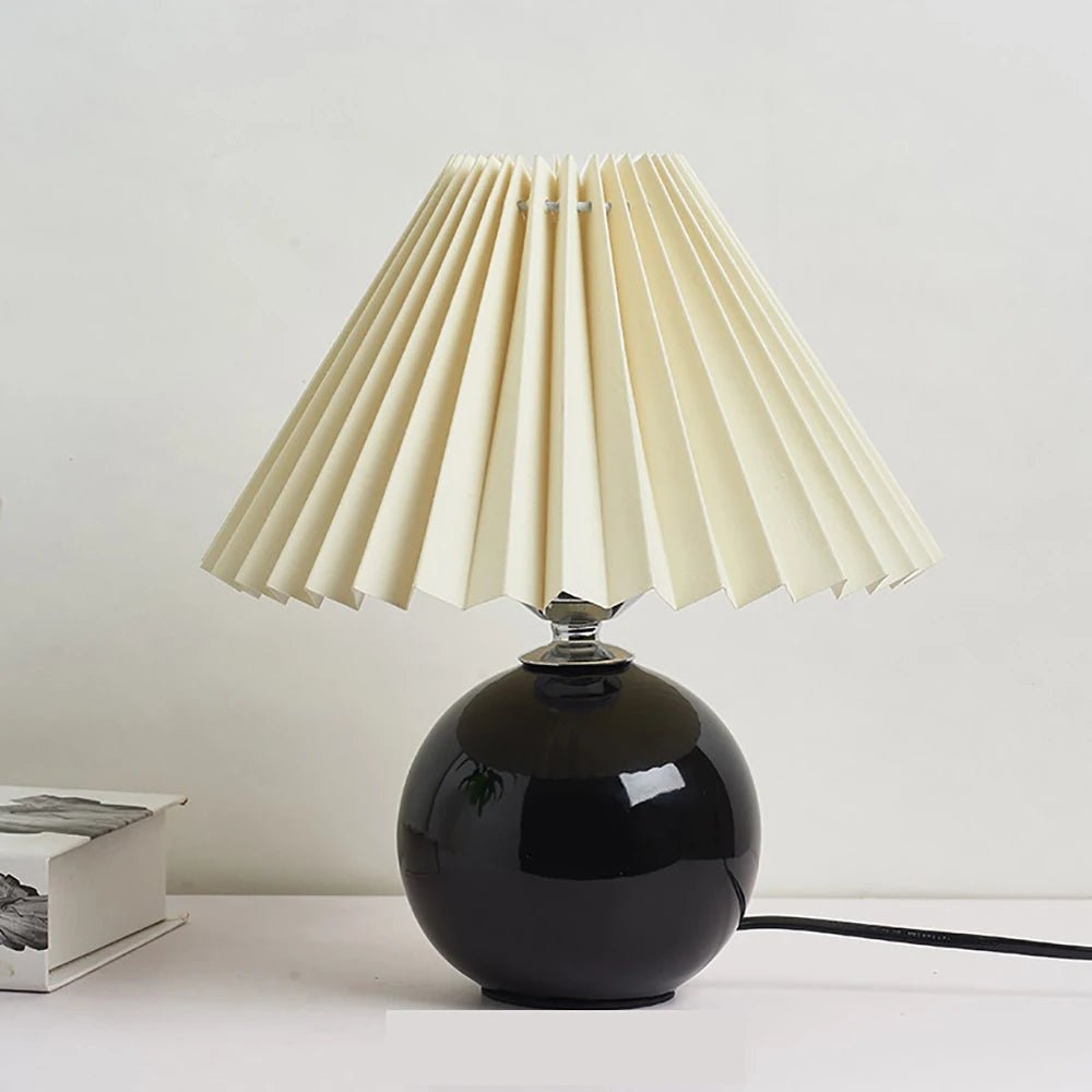 Lampe de table en céramique et tissu Tilène - Lumeria