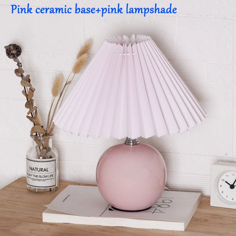 Lampe de table en céramique et tissu Tilène - Lumeria