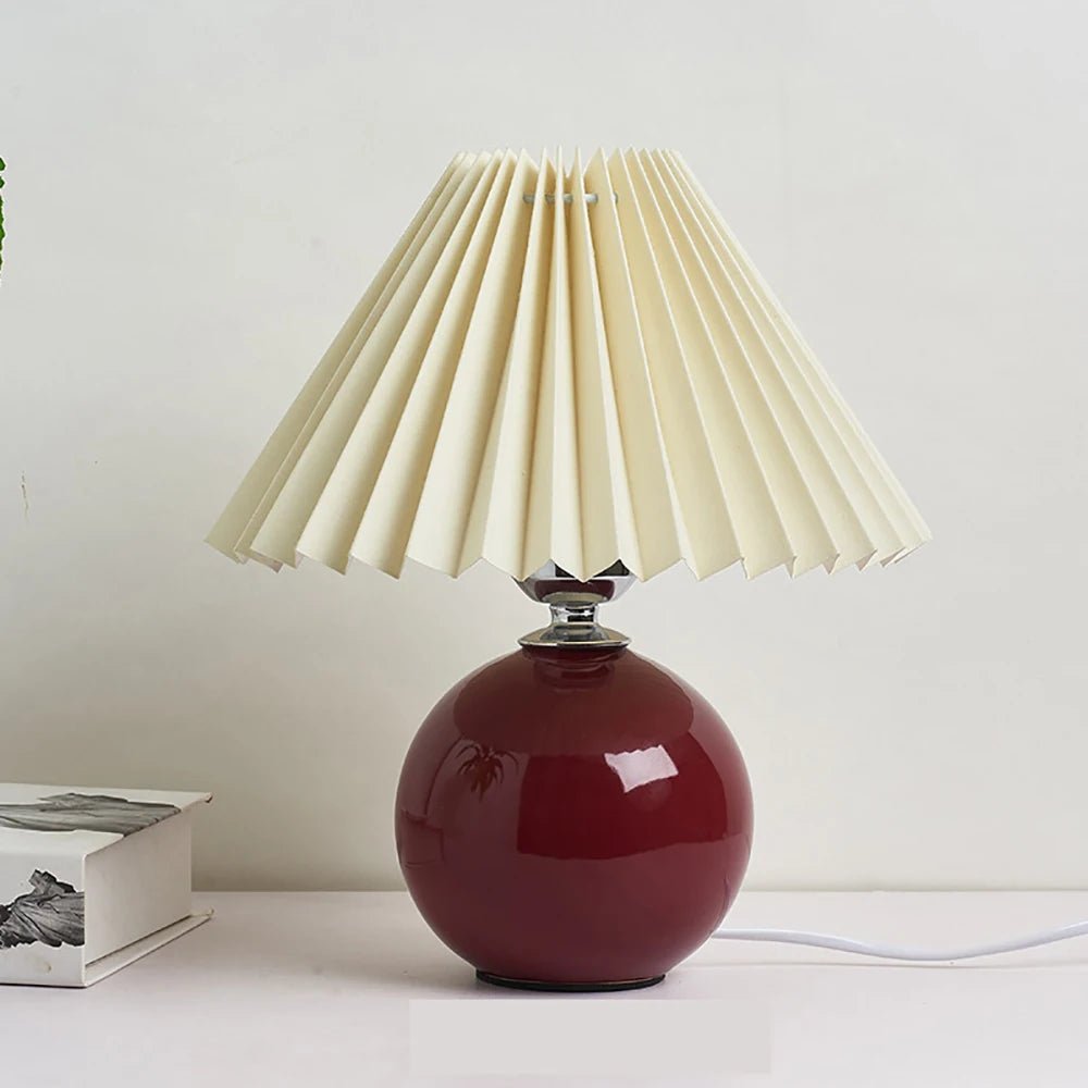 Lampe de table en céramique et tissu Tilène - Lumeria