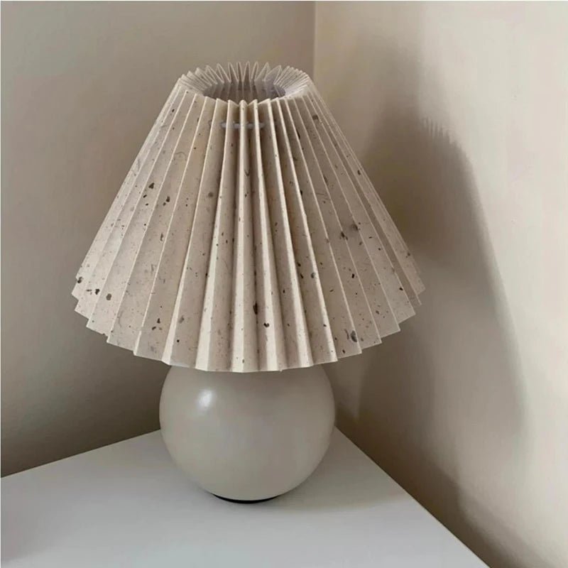 Lampe de table en céramique et tissu Tilène - Lumeria