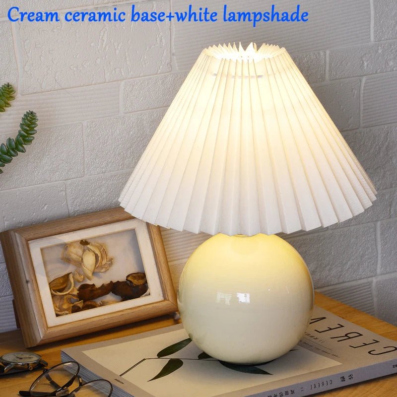 Lampe de table en céramique et tissu Tilène - Lumeria