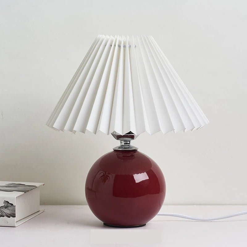 Lampe de table en céramique et tissu Tilène - Lumeria