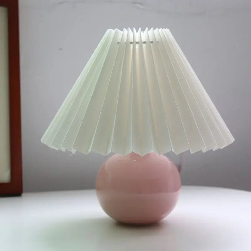 Lampe de table en céramique et tissu Tilène - Lumeria