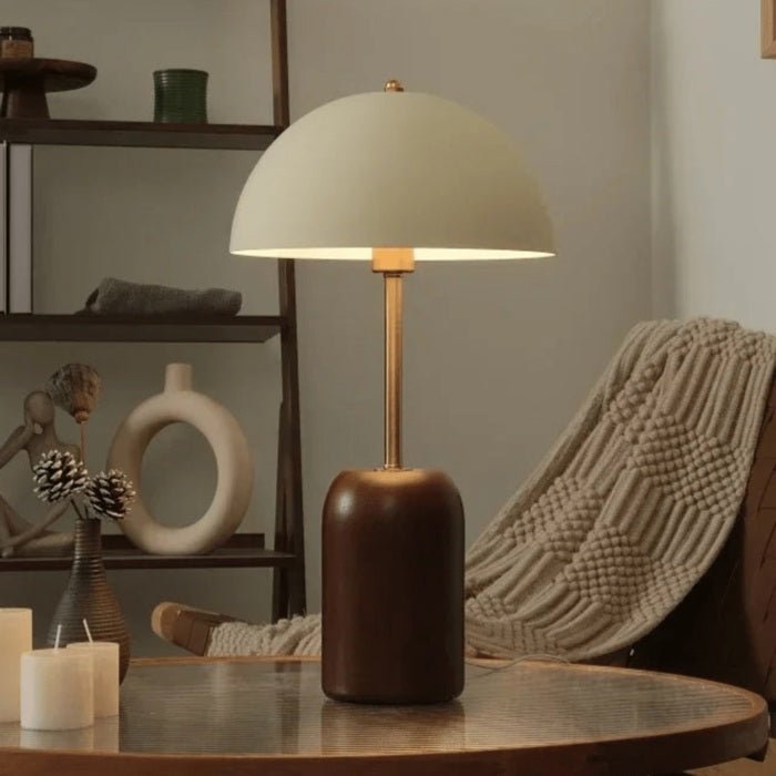 Lampe de table LED en bois et métal Vrenal - Lumeria