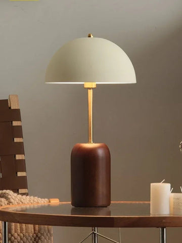 Lampe de table LED en bois et métal Vrenal - Lumeria