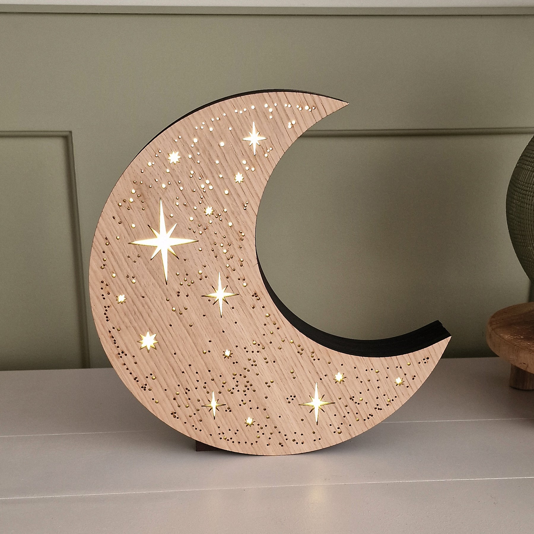 Lampe Étoilée en Forme de Lune - Lumeria