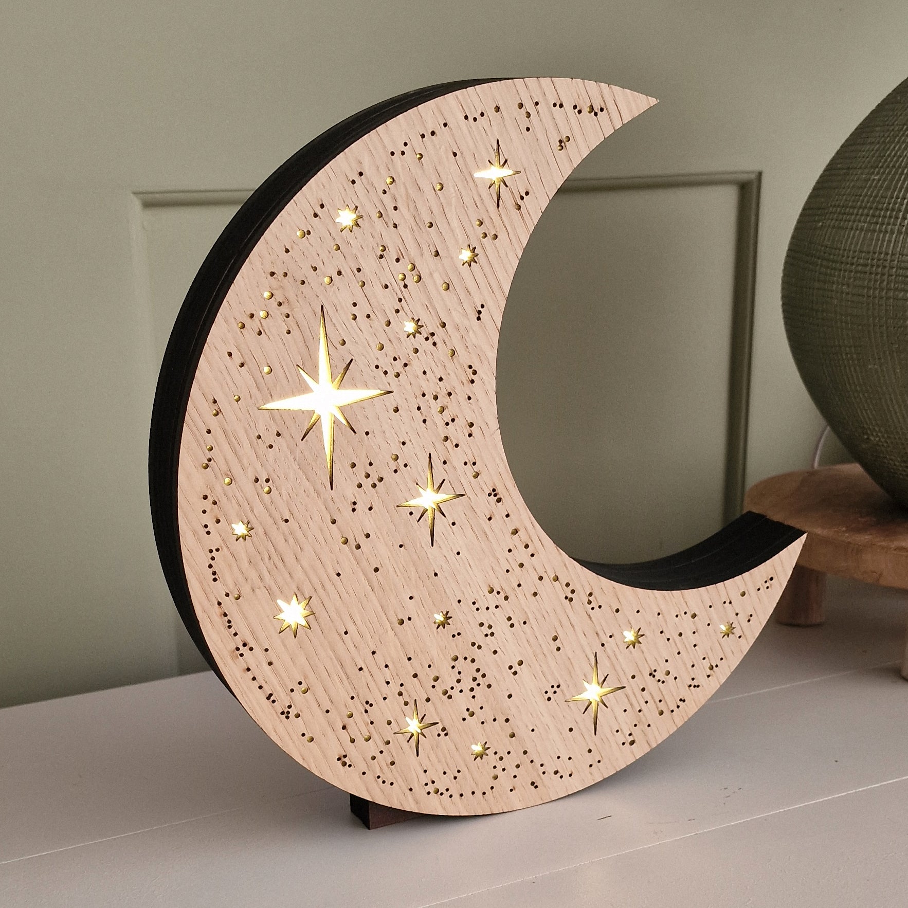 Lampe Étoilée en Forme de Lune - Lumeria