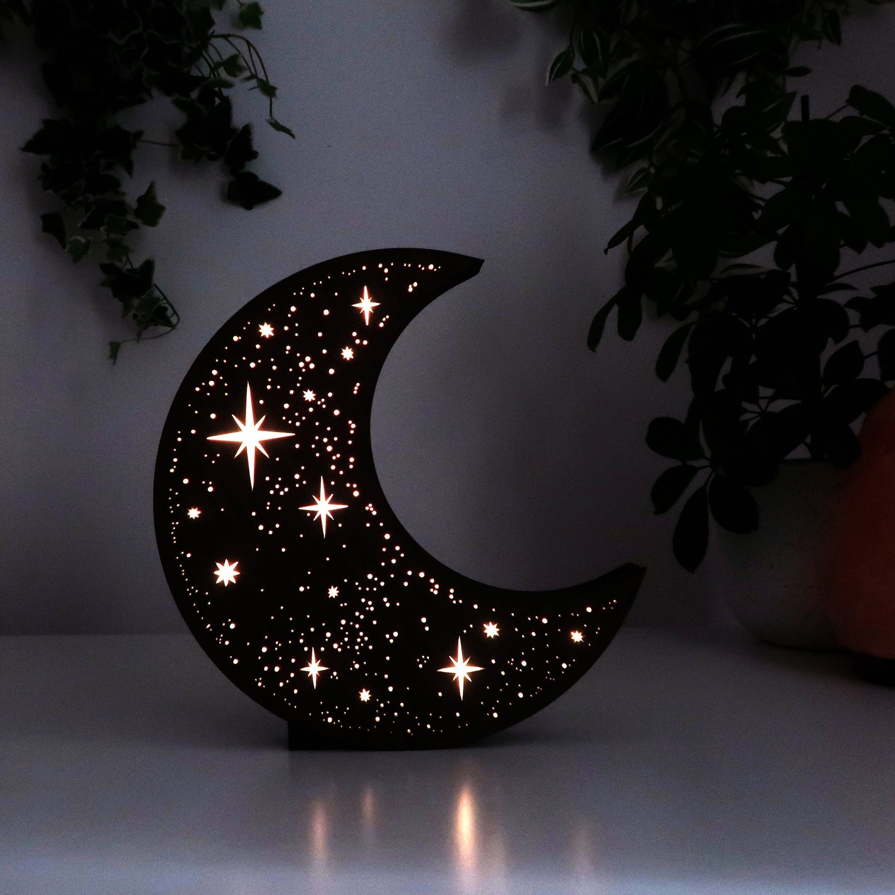 Lampe Étoilée en Forme de Lune - Lumeria