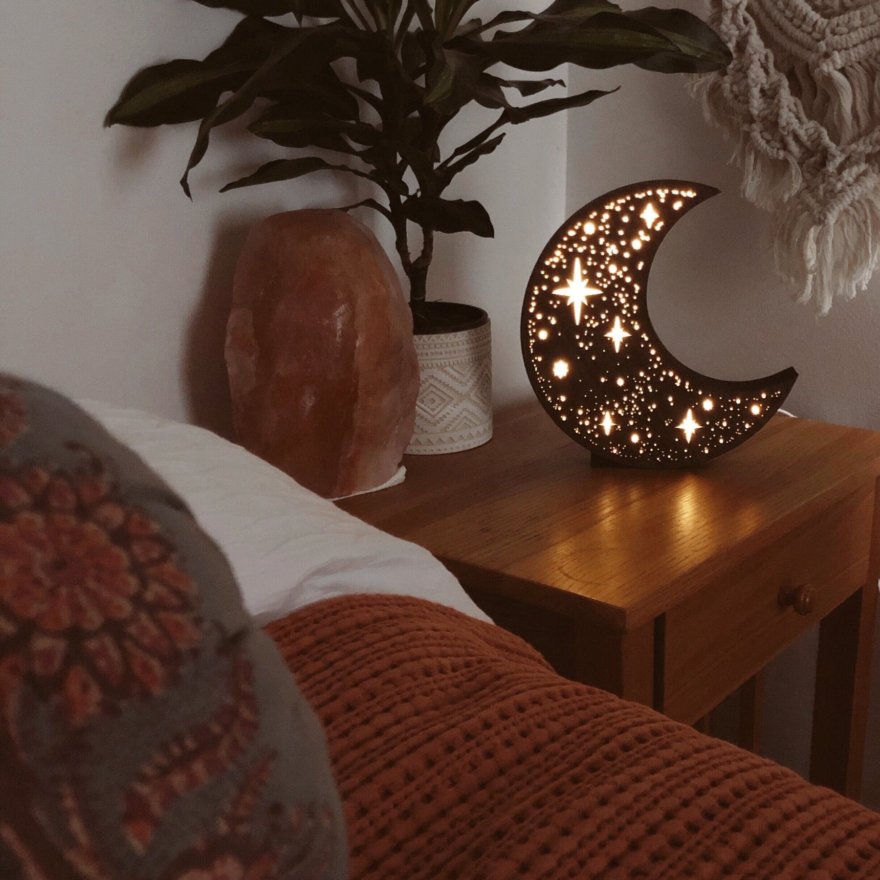 Lampe Étoilée en Forme de Lune - Lumeria