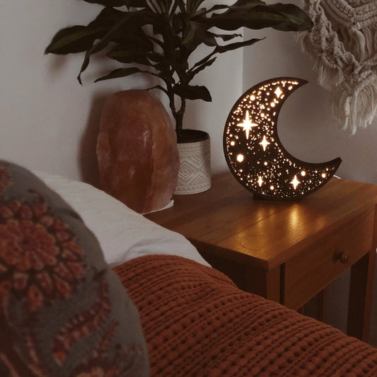 Lampe Étoilée en Forme de Lune - Lumeria