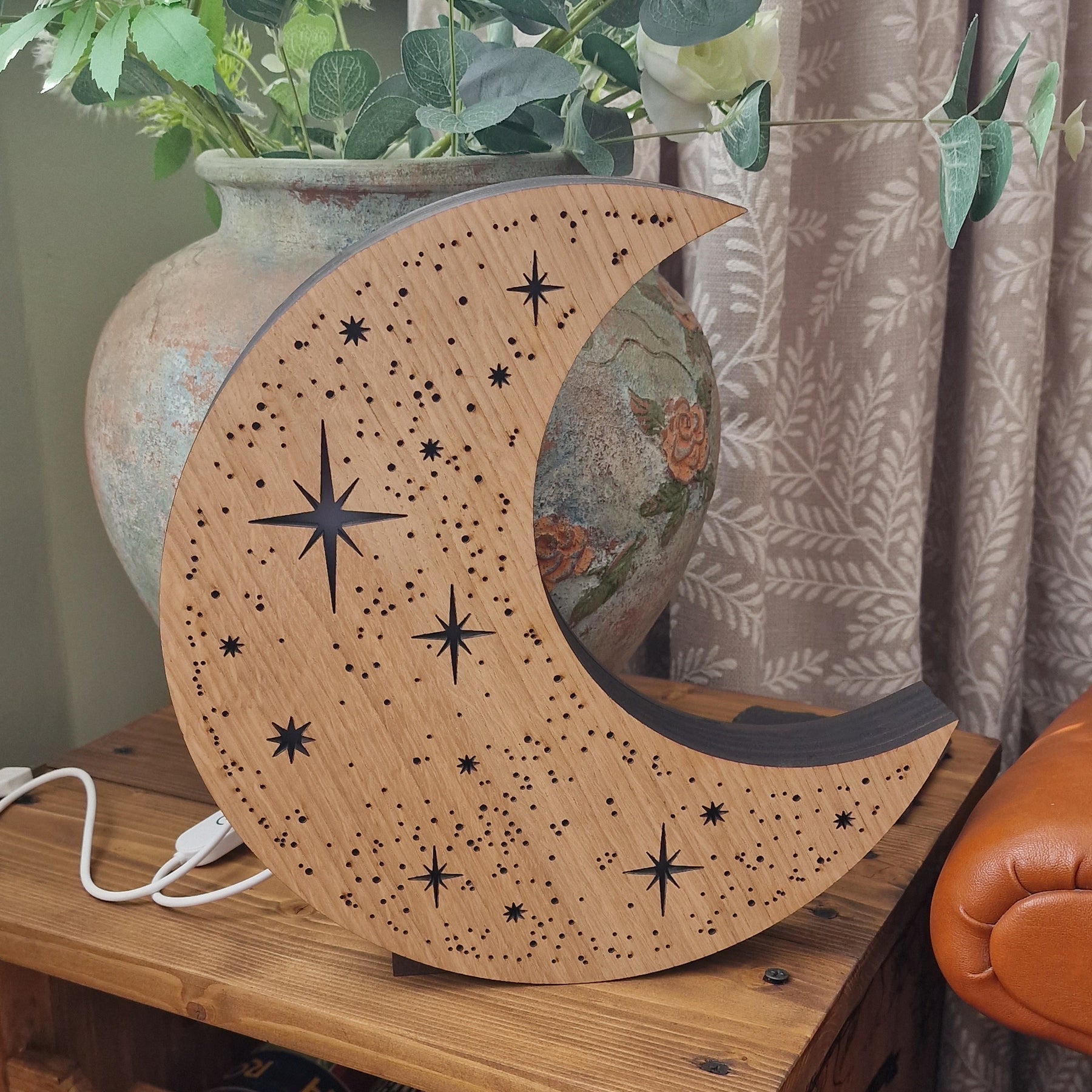 Lampe Étoilée en Forme de Lune - Lumeria