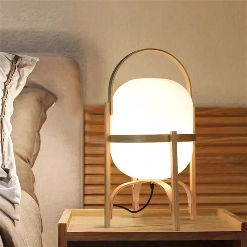 Lampe LED en bois japonaise Kiruna - Lumeria