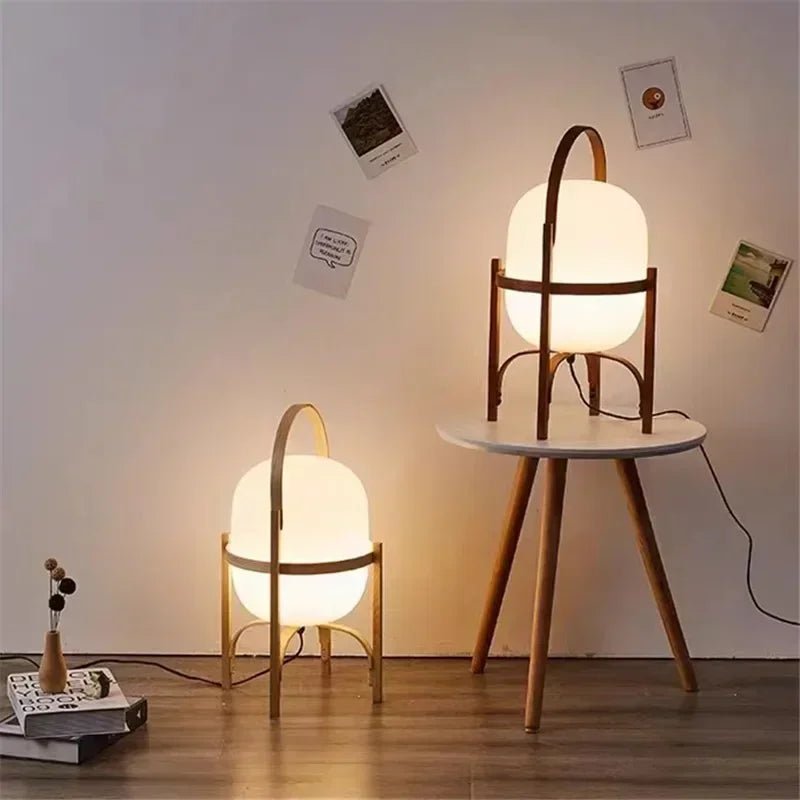 Lampe LED en bois japonaise Kiruna - Lumeria