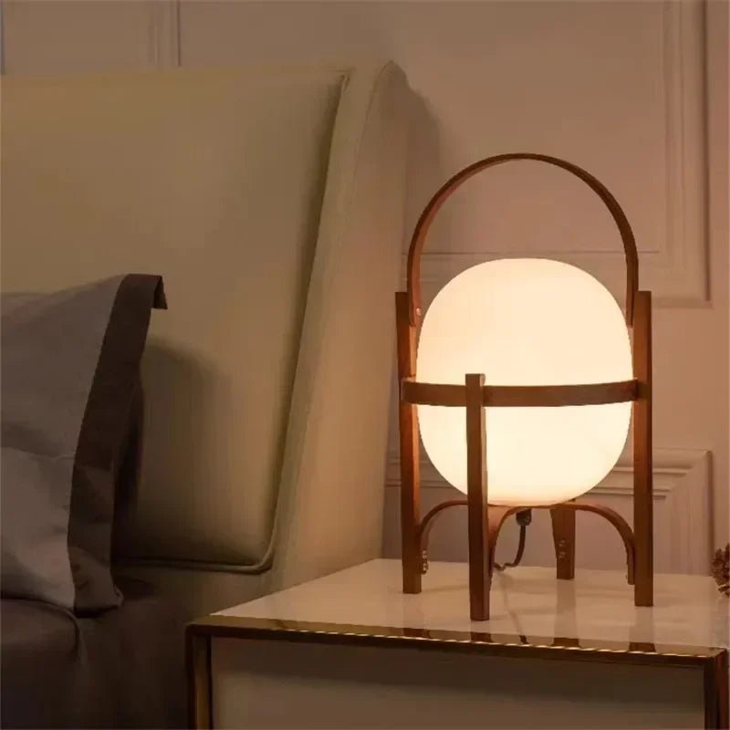 Lampe LED en bois japonaise Kiruna - Lumeria