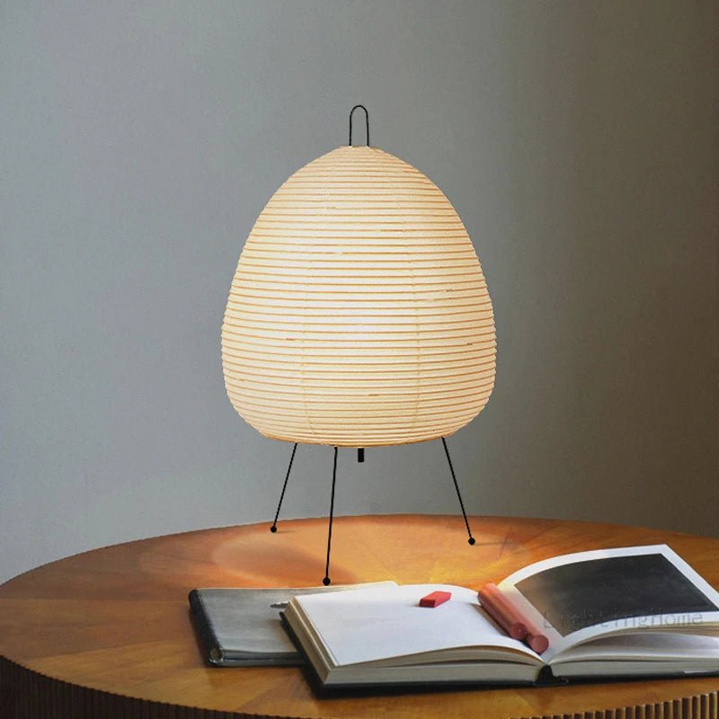 Lampe LED en métal et papier de riz Locan - Lumeria