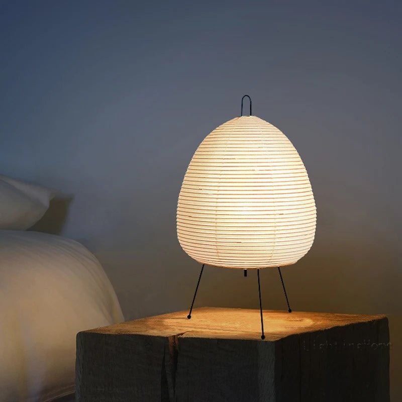 Lampe LED en métal et papier de riz Locan - Lumeria