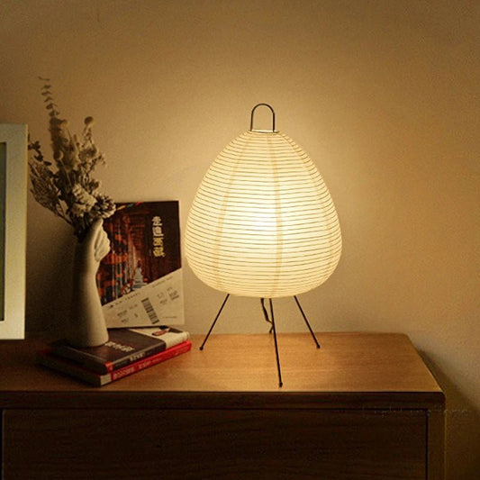 Lampe LED en métal et papier de riz Locan - Lumeria