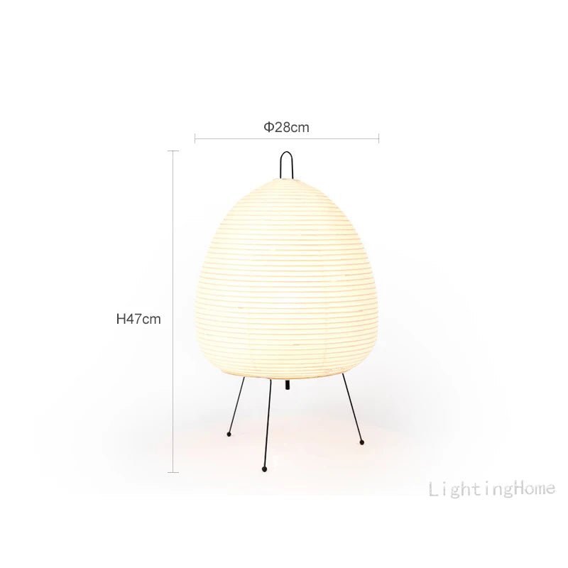 Lampe LED en métal et papier de riz Locan - Lumeria