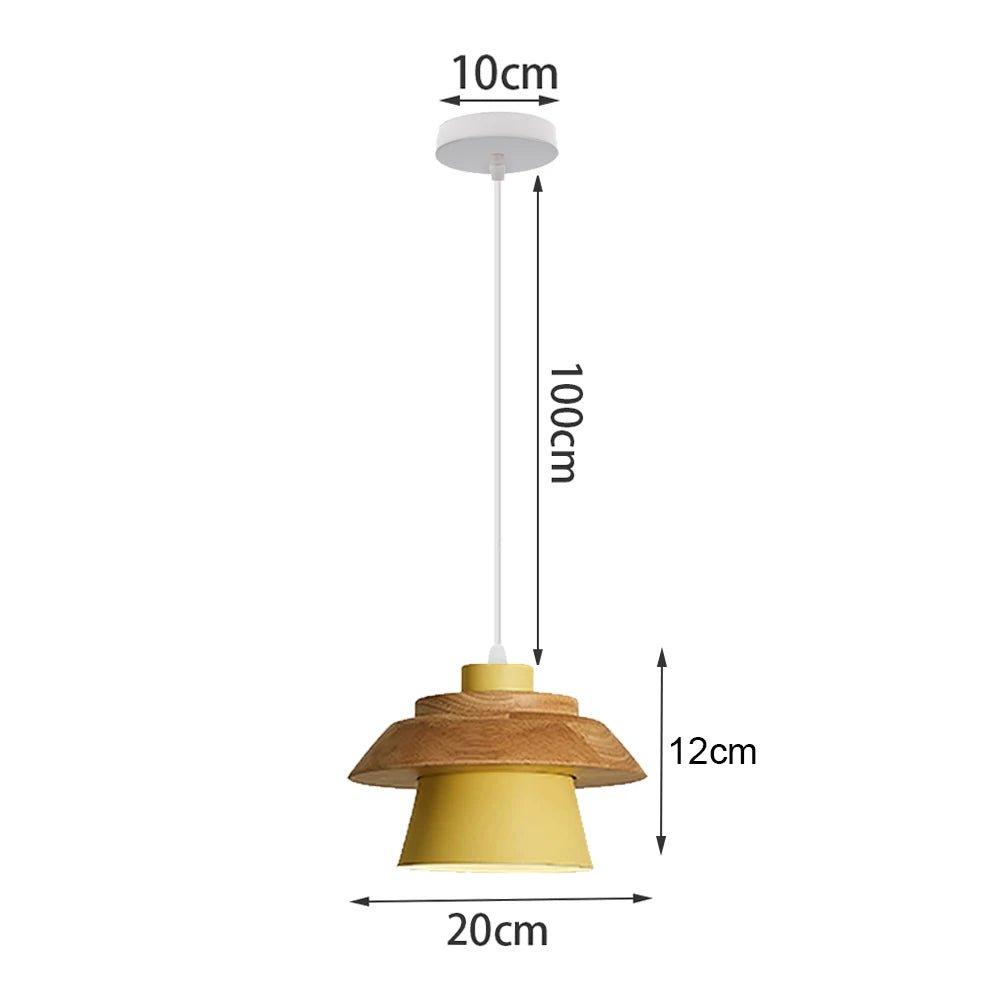 Lampe LED Suspendue en Bois au Design Nordique, Luminaire Décoratif d'Nik, Idéal pour Table de oral et, Salle à Manger, Chambre à Coucher, Cuisine, Salon ou Restaurant - Lumeria