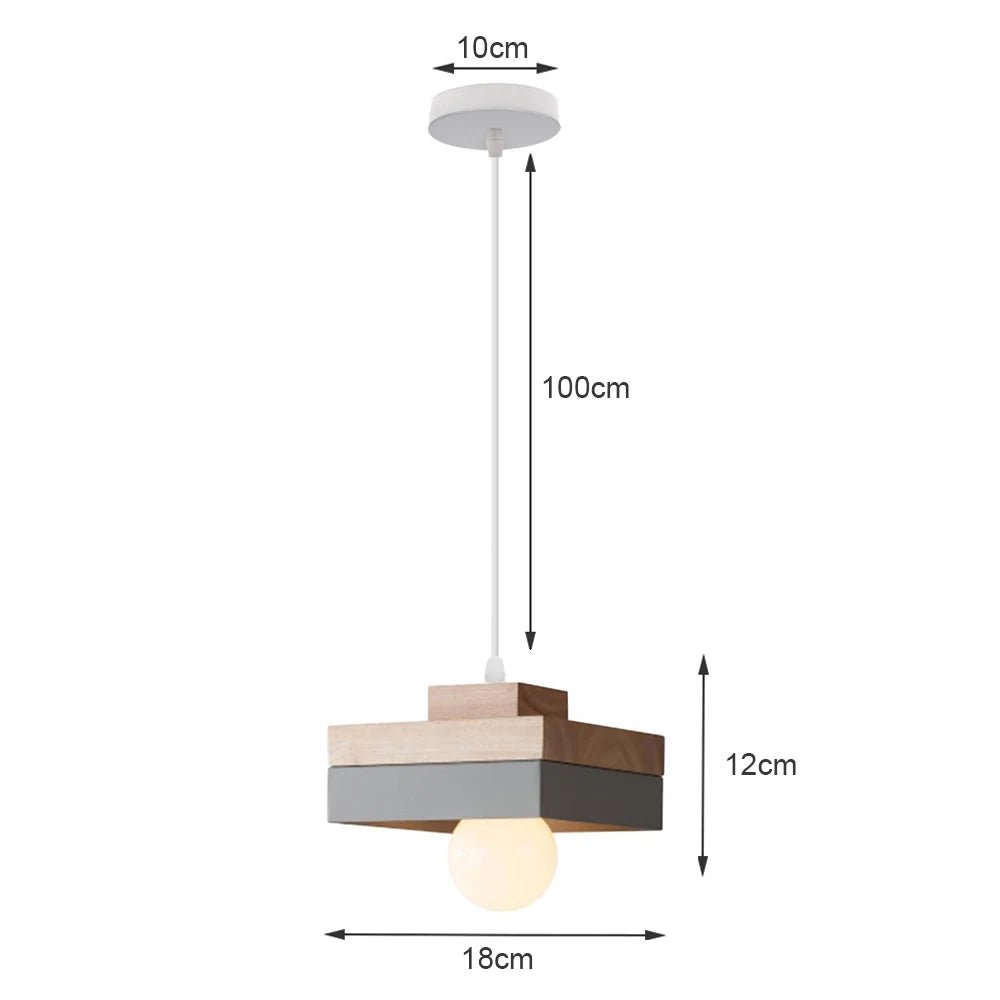 Lampe LED Suspendue en Bois au Design Nordique, Luminaire Décoratif d'Nik, Idéal pour Table de oral et, Salle à Manger, Chambre à Coucher, Cuisine, Salon ou Restaurant - Lumeria