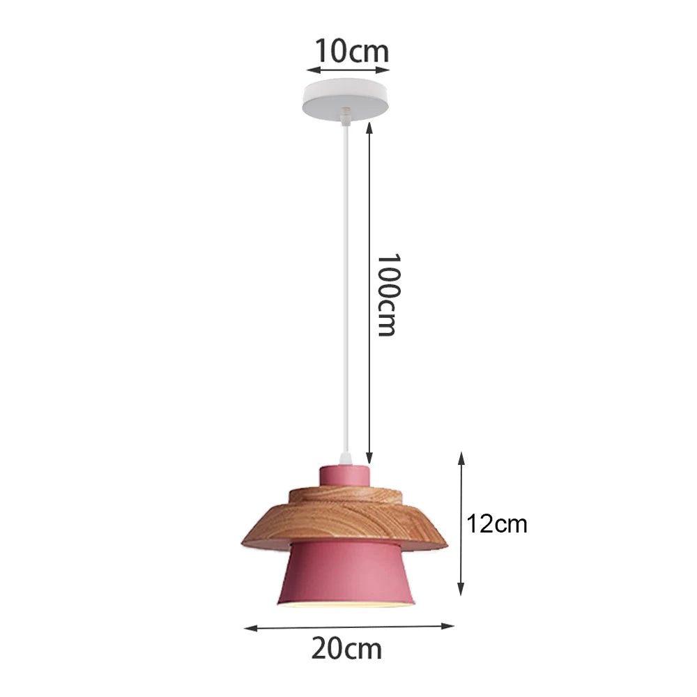 Lampe LED Suspendue en Bois au Design Nordique, Luminaire Décoratif d'Nik, Idéal pour Table de oral et, Salle à Manger, Chambre à Coucher, Cuisine, Salon ou Restaurant - Lumeria