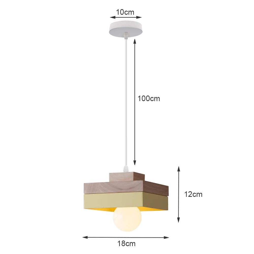 Lampe LED Suspendue en Bois au Design Nordique, Luminaire Décoratif d'Nik, Idéal pour Table de oral et, Salle à Manger, Chambre à Coucher, Cuisine, Salon ou Restaurant - Lumeria