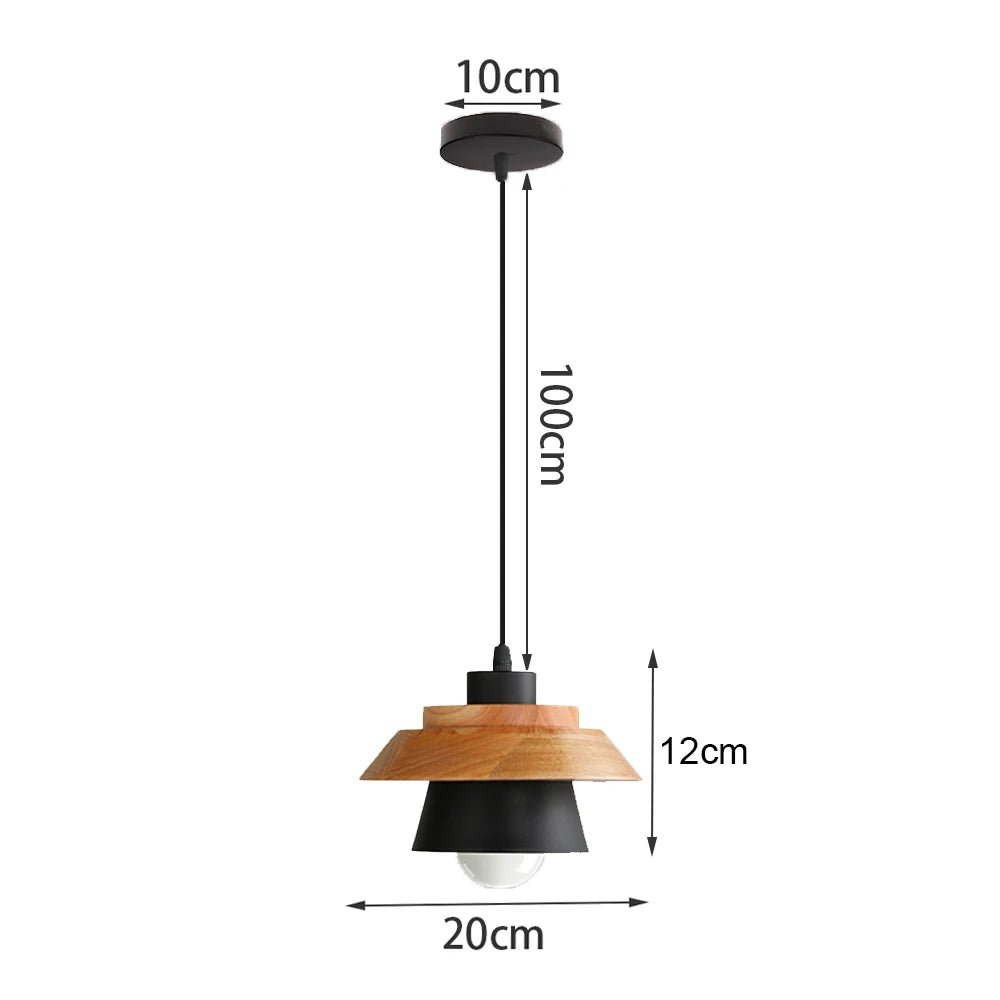 Lampe LED Suspendue en Bois au Design Nordique, Luminaire Décoratif d'Nik, Idéal pour Table de oral et, Salle à Manger, Chambre à Coucher, Cuisine, Salon ou Restaurant - Lumeria