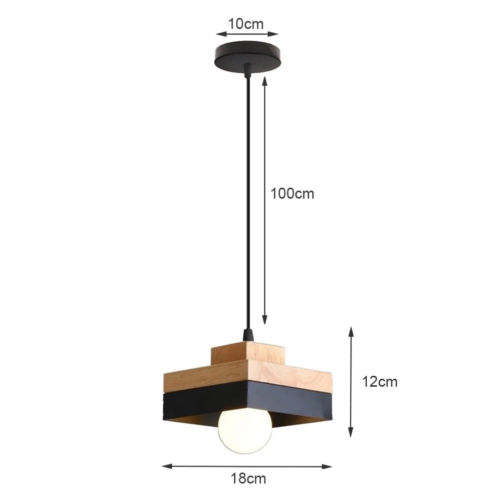 Lampe LED Suspendue en Bois au Design Nordique, Luminaire Décoratif d'Nik, Idéal pour Table de oral et, Salle à Manger, Chambre à Coucher, Cuisine, Salon ou Restaurant - Lumeria