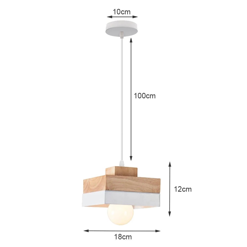 Lampe LED Suspendue en Bois au Design Nordique, Luminaire Décoratif d'Nik, Idéal pour Table de oral et, Salle à Manger, Chambre à Coucher, Cuisine, Salon ou Restaurant - Lumeria