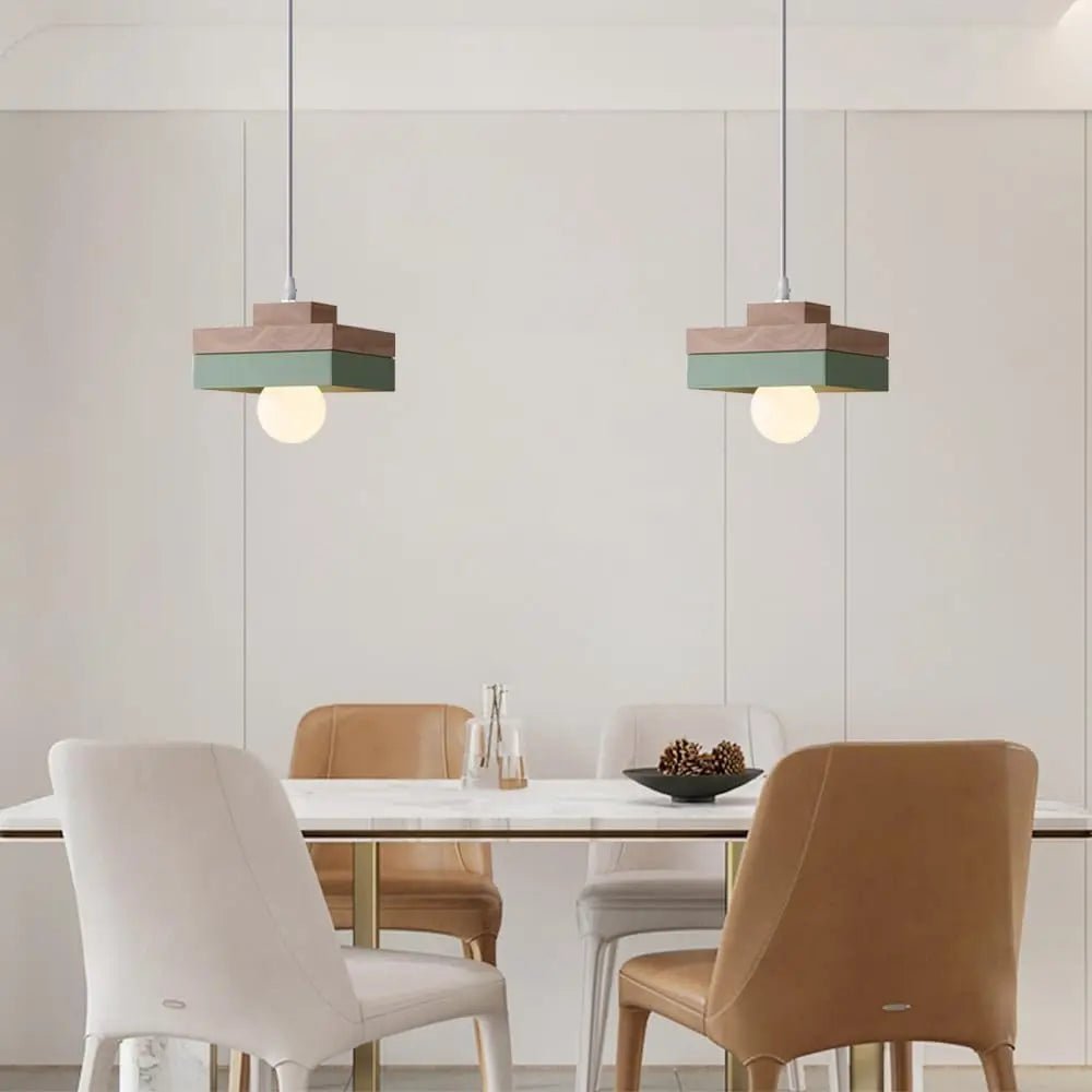 Lampe LED Suspendue en Bois au Design Nordique, Luminaire Décoratif d'Nik, Idéal pour Table de oral et, Salle à Manger, Chambre à Coucher, Cuisine, Salon ou Restaurant - Lumeria