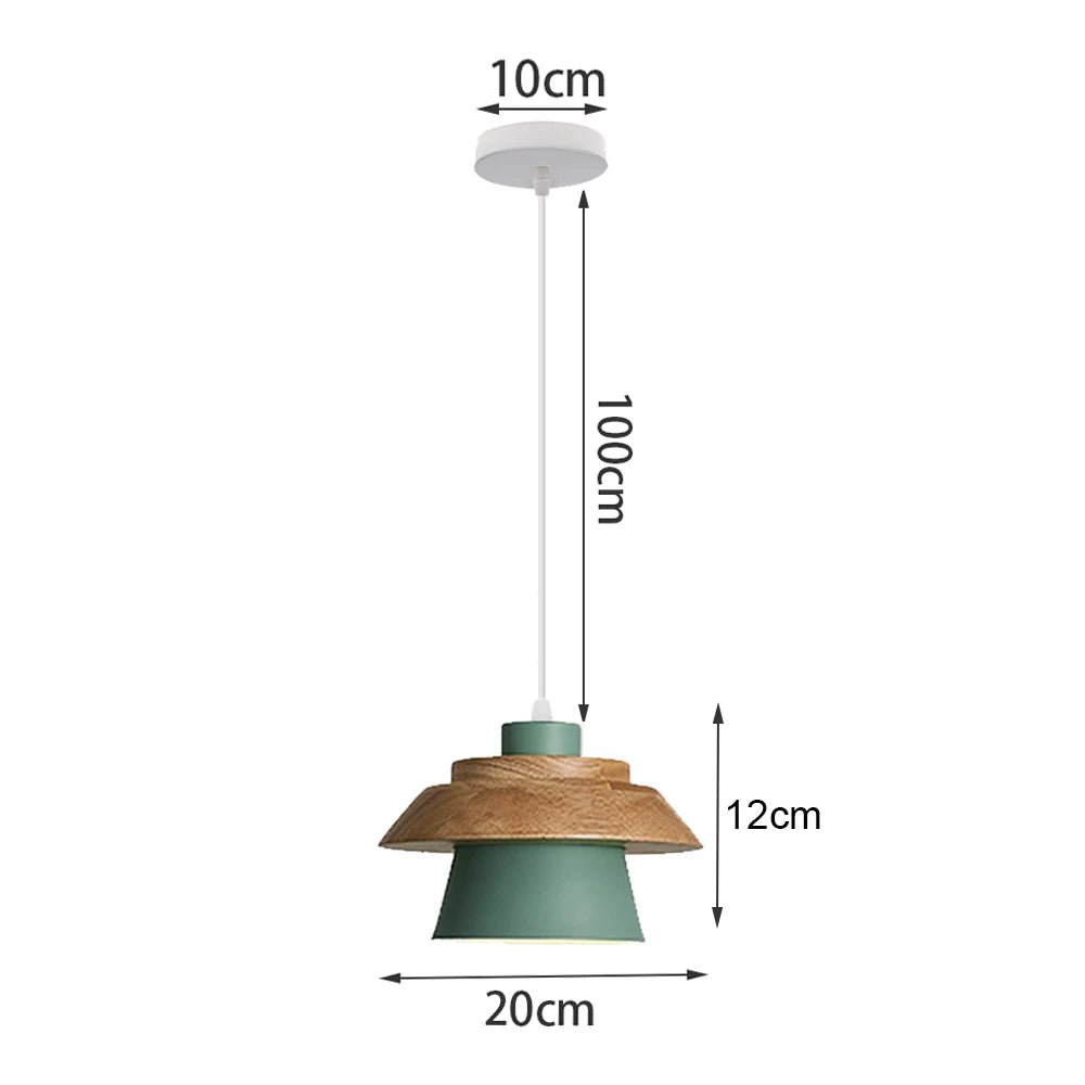 Lampe LED Suspendue en Bois au Design Nordique, Luminaire Décoratif d'Nik, Idéal pour Table de oral et, Salle à Manger, Chambre à Coucher, Cuisine, Salon ou Restaurant - Lumeria